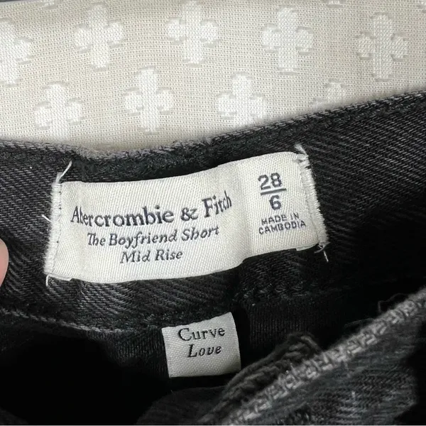Abercrombie & Fitch Black Curve Love The Boyfriend Mid Rise Shirts‎ - Image 3