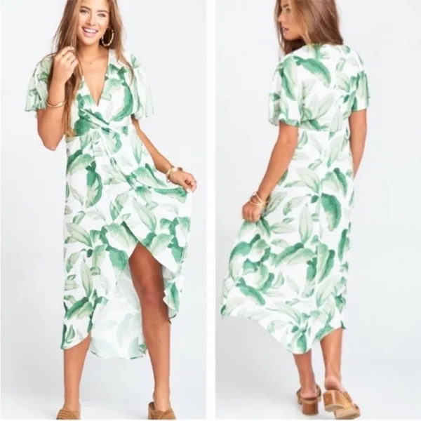 SHOW ME YOUR MUMU Get Twisted Maxi‎ Dress in Palmtini Print Medium Resortwear - Image 9