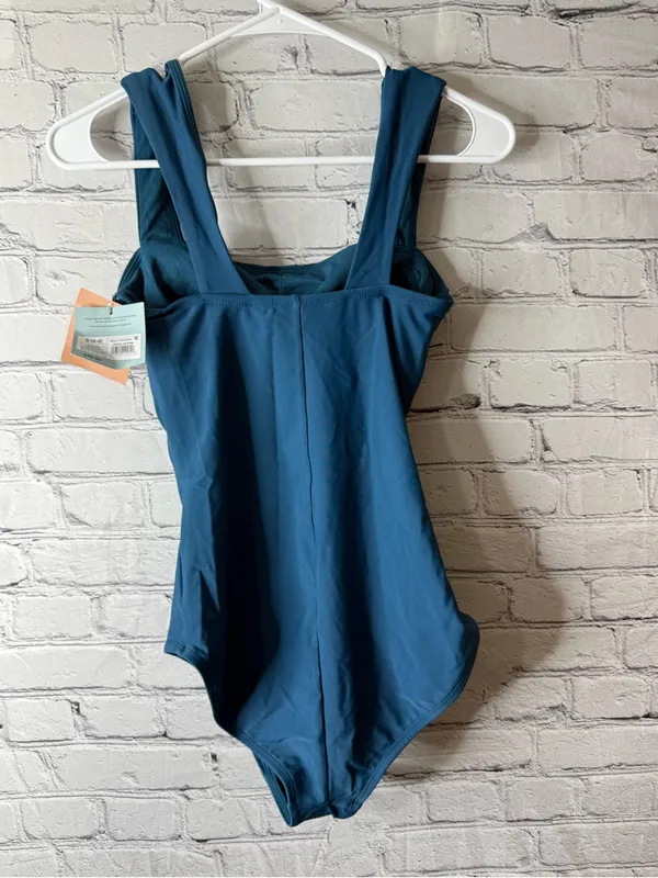NWT shade and shore Teal One-Piece Swimsuit - Solid Wide-Strap Design small 4-6 - Image 6