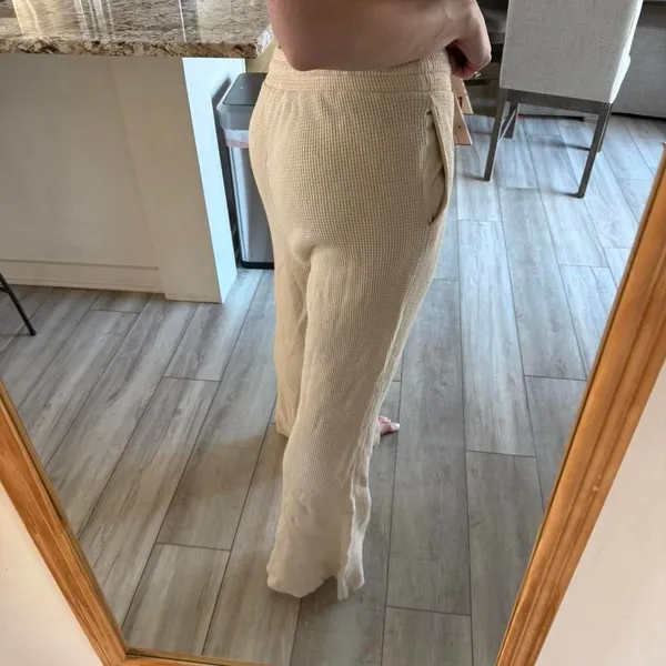 American-eagle-outfitters Women's Cream and Tan Joggers-tracksuits - Image 4
