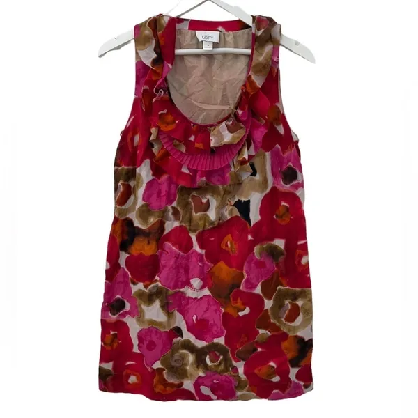 ANN Taylor Loft floral watercolor dress - Image 4