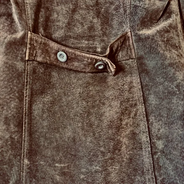 Wilson’s Leather Maxima Brown Suede Leather Jacket Women’s Size M Button Front - Image 6