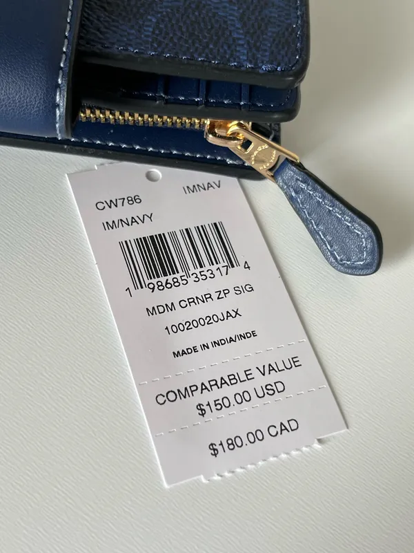 Coach Medium Corner Zip Wallet In Signature Canvas - Image 4