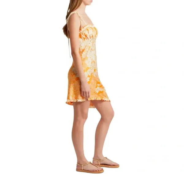 Free People Retro Daisy Asymmetric Slip dress Size Medium NWT - Image 5