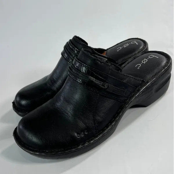 b.o.c. Peggy Women's Size 10M Black Faux Leather Open Back Clog Mules‎ Casual - Image 3