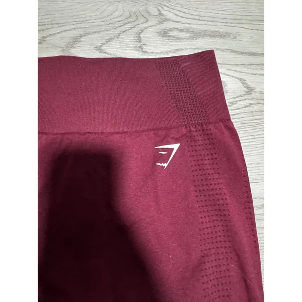 Gymshark Burgundy Red‎ Seamless High Waisted Workout Leggings size XL Gym - Image 2