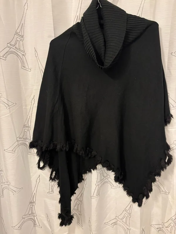 Alfani Poncho extra large fringe trimmings - Image 2