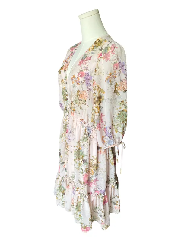 Taylor Floral Chiffon Mini Dress - Image 3