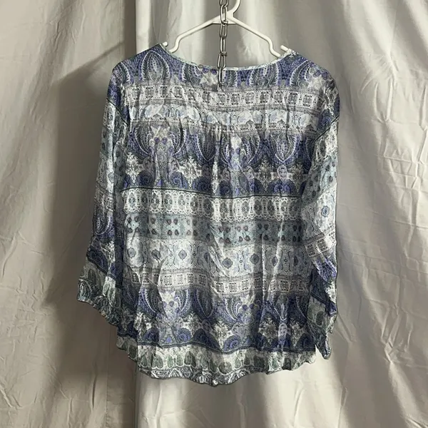 Chico's Crosby Multicolor Paisley Blouse 💙 - Image 3