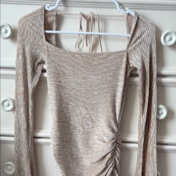 Lucy in the sky Cream Long-Sleeve Dress - Image 2