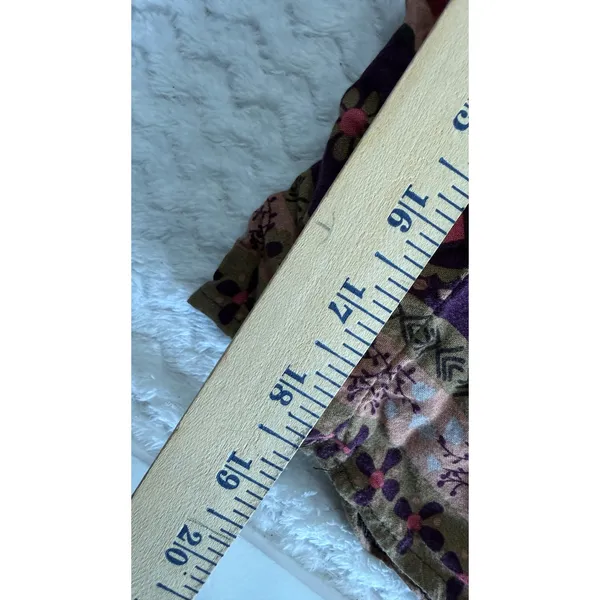 Natural Life Womens Large Brown Floral Boho Wide Leg Spaghetti Strap Jumpsuit - Image 4