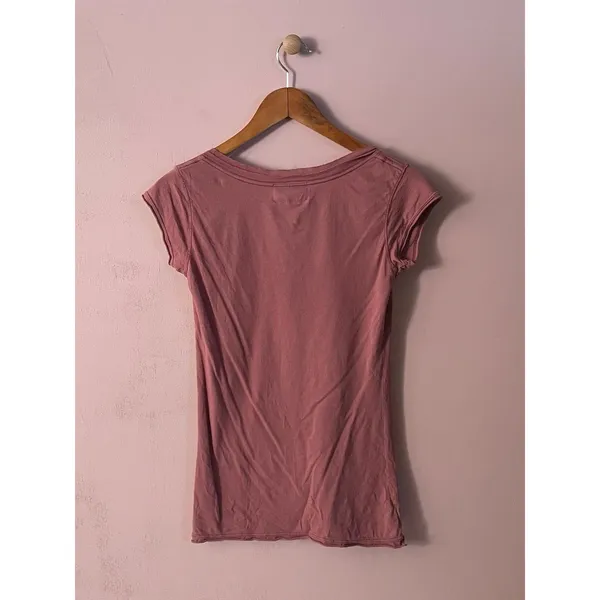 Disney Vintage 2006 Women’s Dusty Rose Pink Mickey Las Vegas V-Neck Tee Size S - Image 10