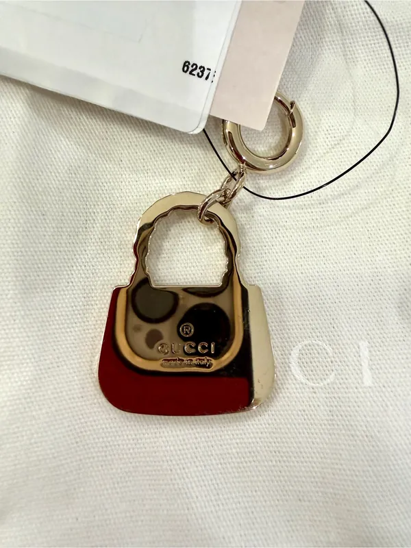 Gucci Enamel Bamboo Bag Charm - Image 5