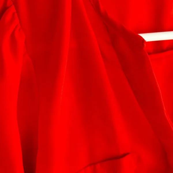 H&M Bright Red Button-Up Blouse – Size 8 - Image 2