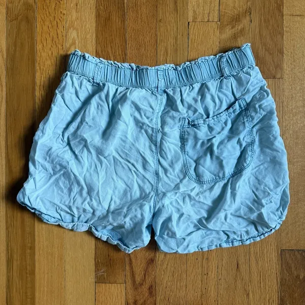 AERIE Light Blue Crinkled Short Shorts Size Small‎ - Image 2