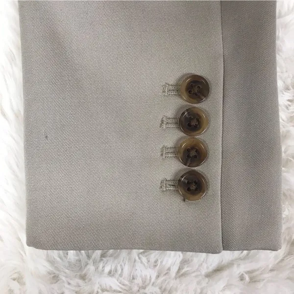 J. CREW Taupe Wool Button‎ Front Blazer Jacket 100% Wool Tan Beige Blazer Size 8 - Image 12