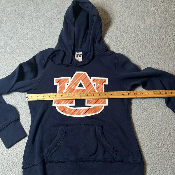 Auburn Tigers Pullover Hoodie Womens S 4/6 Blue Russell‎ Athletic Logo NCAA - Image 5