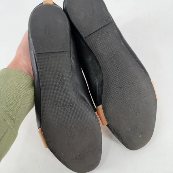 Reed Krakoff Loafers Women Size‎ 6 Black White Tan Leather Colorblock Minimal - Image 6