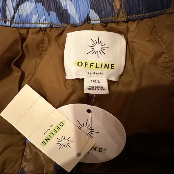 Offline by Aerie Bronze Floral Chillside Snow Puffer Ski Pants Sz L NEW‎ - Image 8