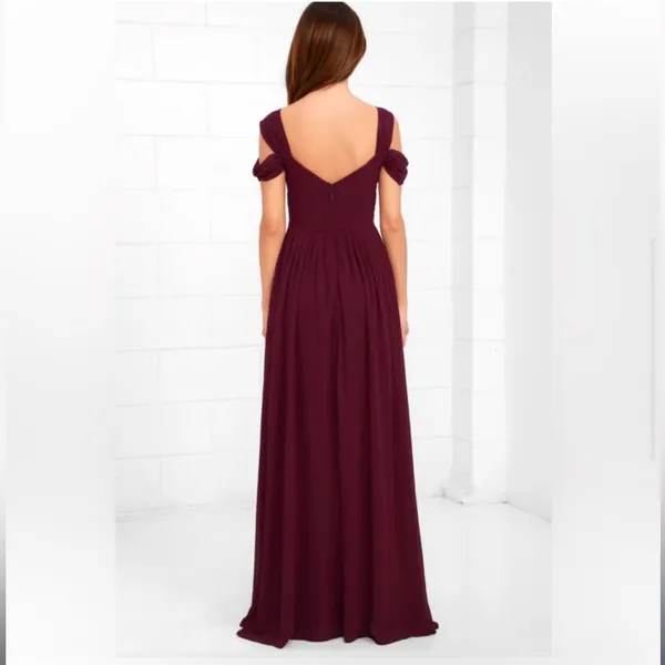 NWOT Lulus Make Me Move Burgundy Maxi Dress - Image 5
