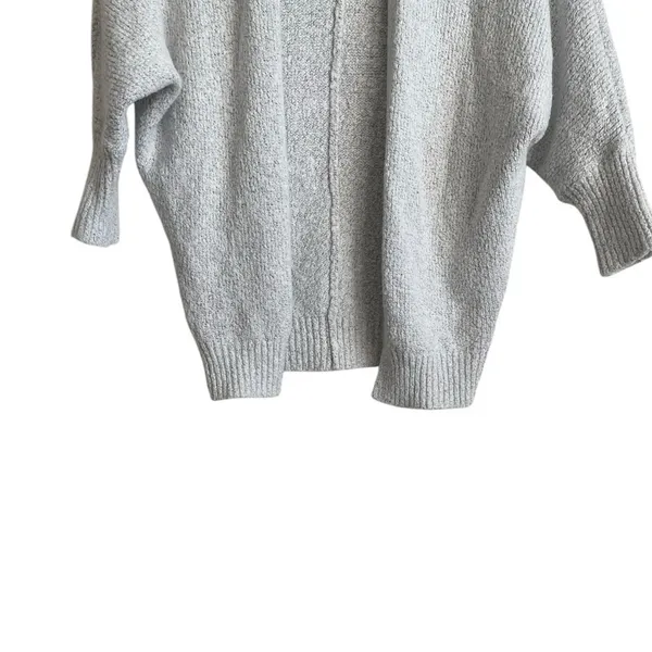 Old‎ Navy Women Cardigan Shrug Top M Gray Knit Crop Open Front Capsule Neutral - Image 5