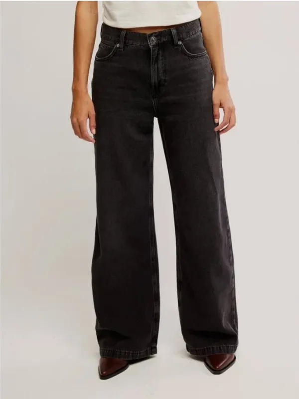 FREE PEOPLE NWT We The Free Stride Straight 'n Wide Jeans / Miles To Go - Image 9