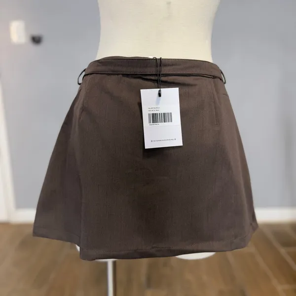 Princess Polly Miku Mini Skirt, Brown US 6 - Image 2