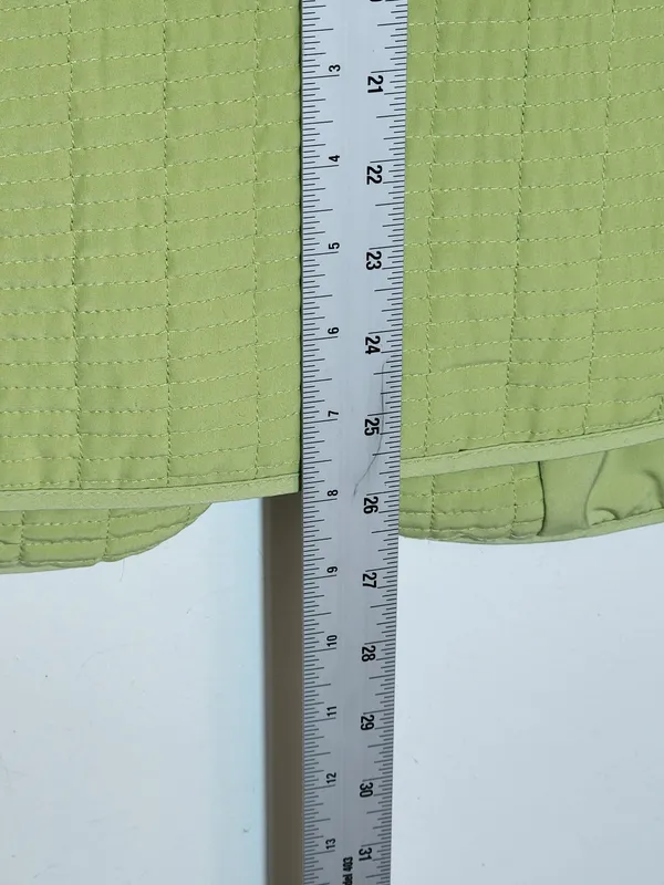 Gallery Lime Green Quilted Zip Up Jacket Size XL - Image 6
