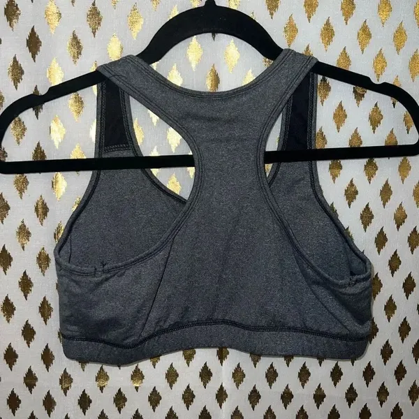 Therapy sports bra front zip grey size M Gray Size M - Image 2