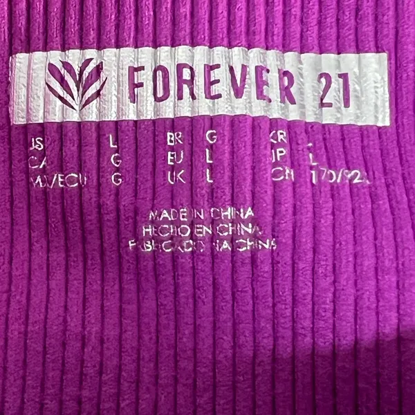 FOREVER 21 - Purple Crop - Size Large - EUC - Image 5