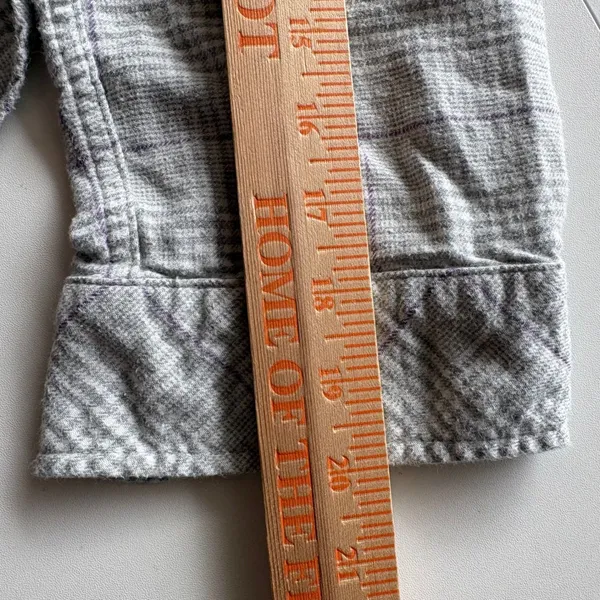 Lauren Ralph Lauren Sleep Shirt Womens Medium Grey Purple‎ Plaid Button Front - Image 7