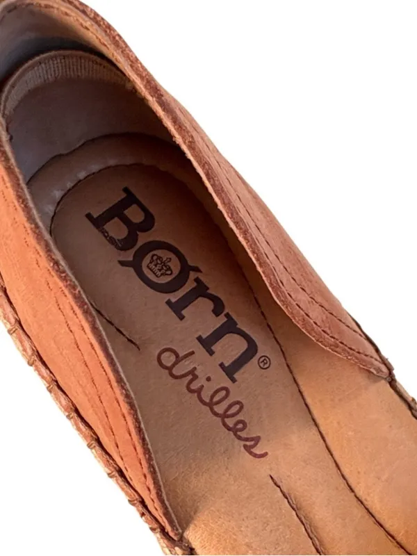 EUC Born Leather Espadrille Sandals Brown Size 7 - Image 3