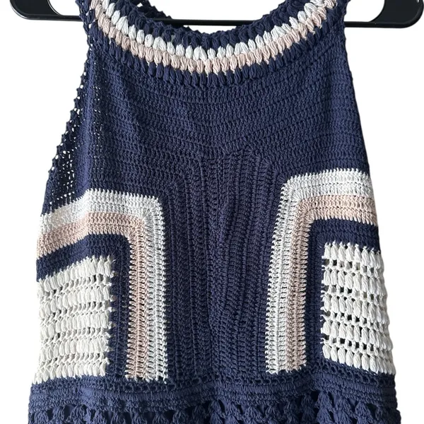 Cleobella Navy and Cream Midi Dress - Image 15