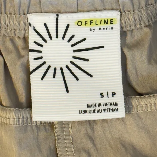 485 | NWT‎ OFFLINE by Aerie Chill Satin Track Short Womens S Tan - Image 5