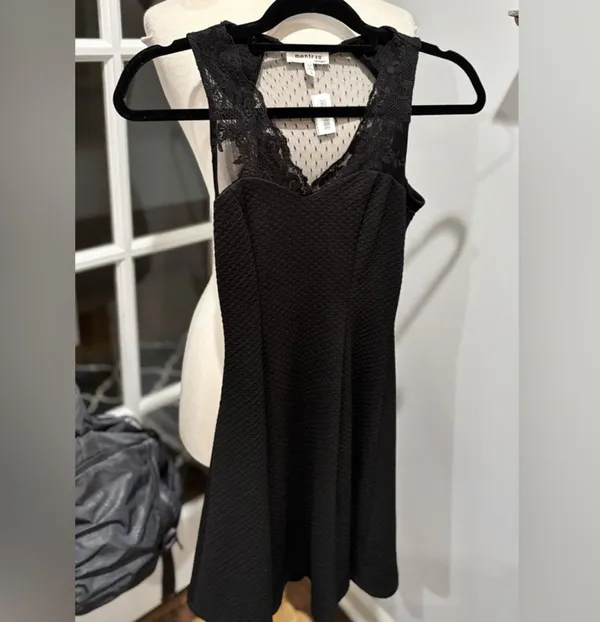 Monteau Monteau Los Angeles for Urban Outfitters Black Fit & Flare Dress - Image 8