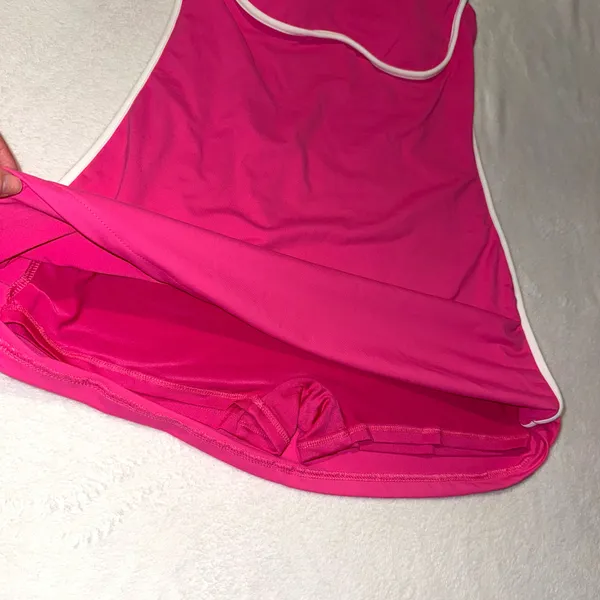 NWT Impressions Boutique Pink ALO Streamline Athletic TCEC Romper Dress size Small - Image 9
