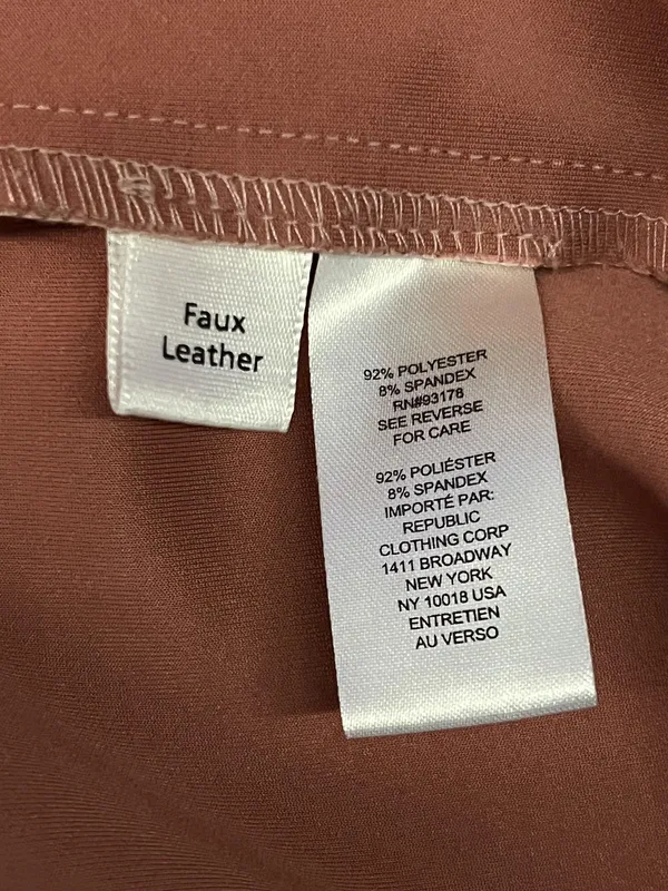 Truth by Republic Dress Womens Medium Tan Faux Leather Snap Front Belted Shacket - Image 10