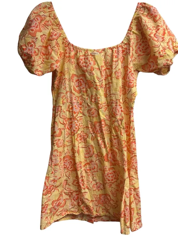 Billabong X Wrangler Far & Away Linen/Cotton Blend Floral Mini Dress Size Small - Image 5