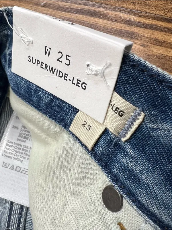 Madewell Superwide-Leg Jeans: Airy Denim Edition Size 25 NWT - Image 13