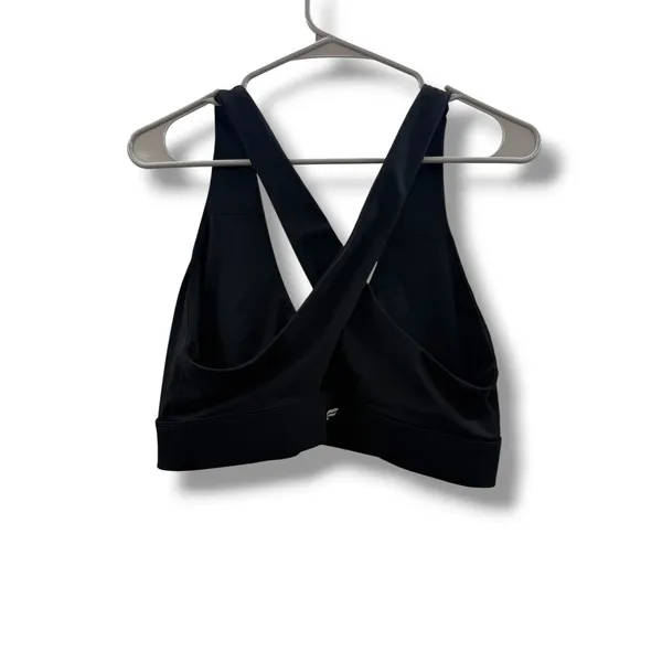Fabletics Oasis Twist Sports‎ Bra Womens M Black Medium Impact Cross Back - Image 4
