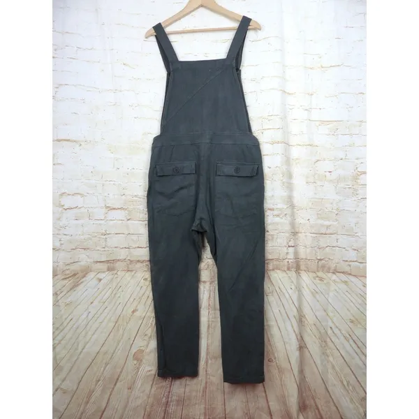 Seeker Canvas Overalls Womens L US 32 Gray Hemp Cotton Utility Workwear Made USA - Image 4