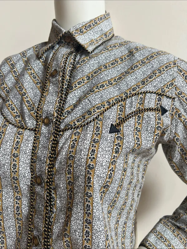 Panhandle Slim Western Shirt with snaps southwestern cattle rustler Bull riding - Image 3