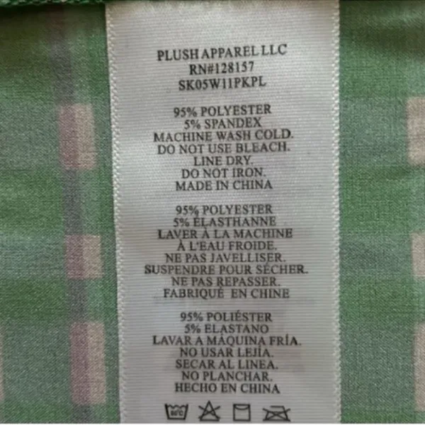 Revolve Plush Plaid Sarong Skirt(Size Medium) - Image 4