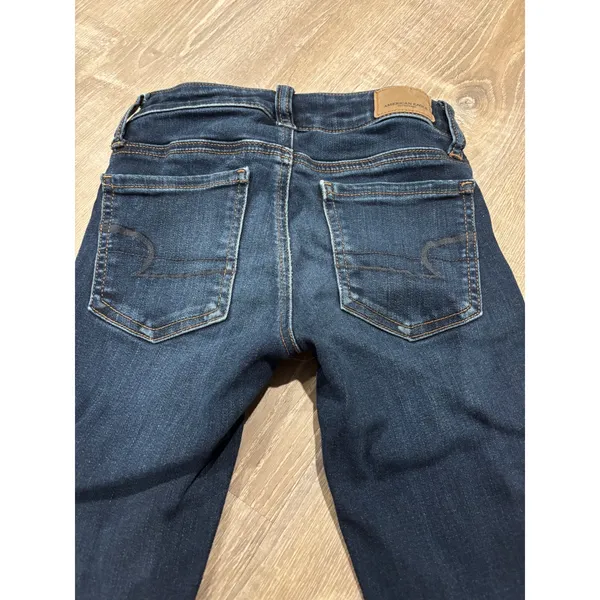 American Eagle Dark Wash Denim Skinny Jeans Stretch Casual Everyday‎ Sz 00 - Image 6