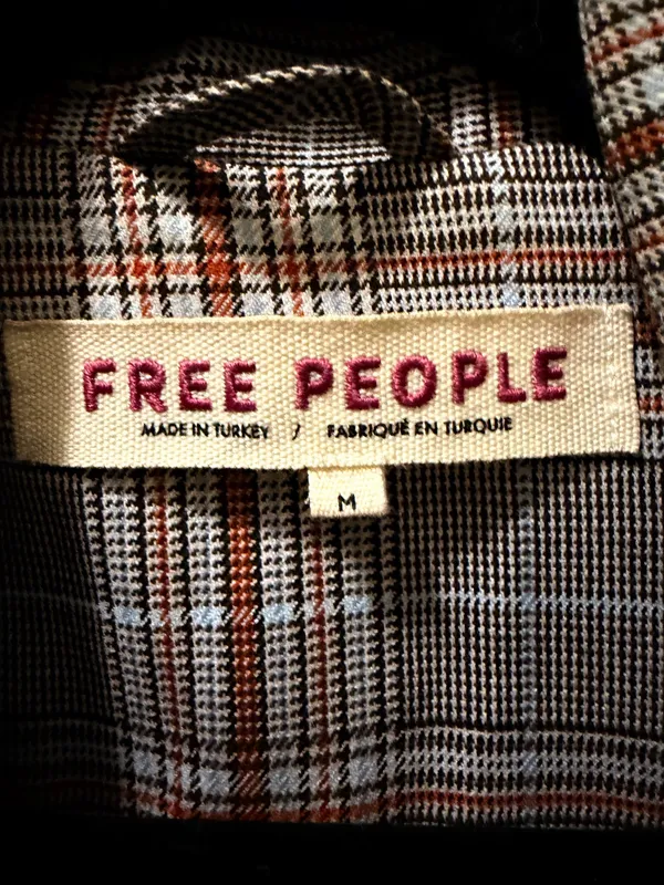 Free People Ashby Plaid Blazer Oversized - Image 3