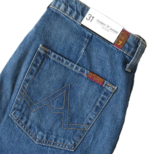 NWT 7 For All Mankind Modern 'A' Pocket in Havana Rigid High Rise Flare Jeans 31 - Image 5