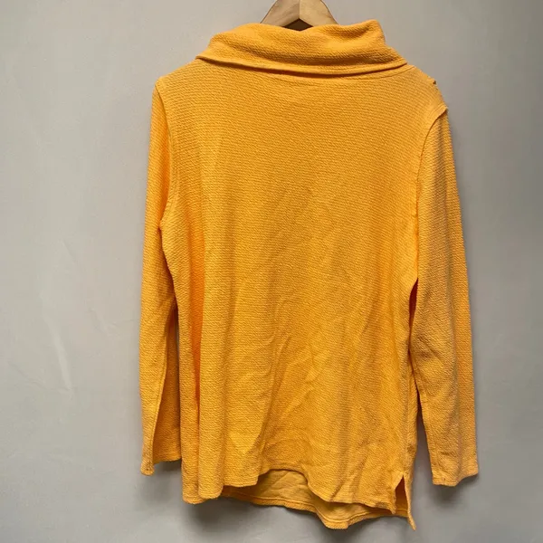 Soft Surroundings Orange Textured Cowl Neck Tunic‎ Top Women's L Casual Comfort - Image 5