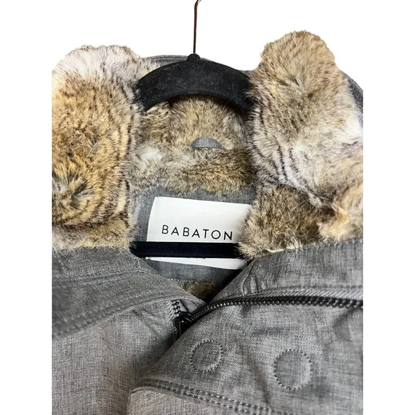 Aritza Babaton Oskar Parka Jacket Faux Fur Lined‎ Down Fill Charcoal Women’s XS - Image 4