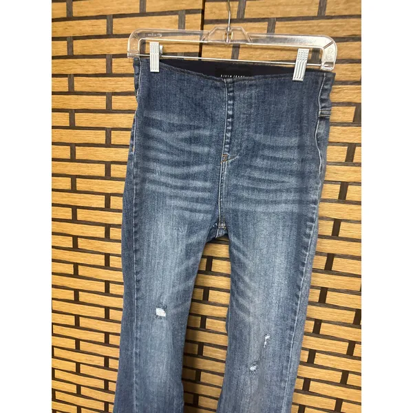 Risen Pull‎ On Flare Leg Jeans Size 5 Blue - Image 3