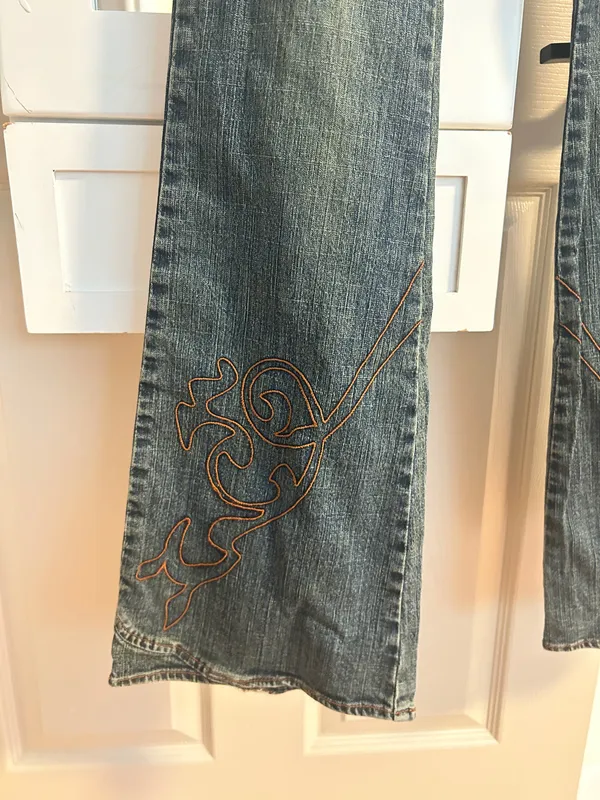 Vintage gasoline pants Y2K Blue - Image 4